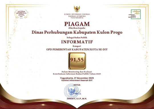 Penganugerahan Keterbukaan Informasi Badan Publik Tahun 2025 - Scan Piagam